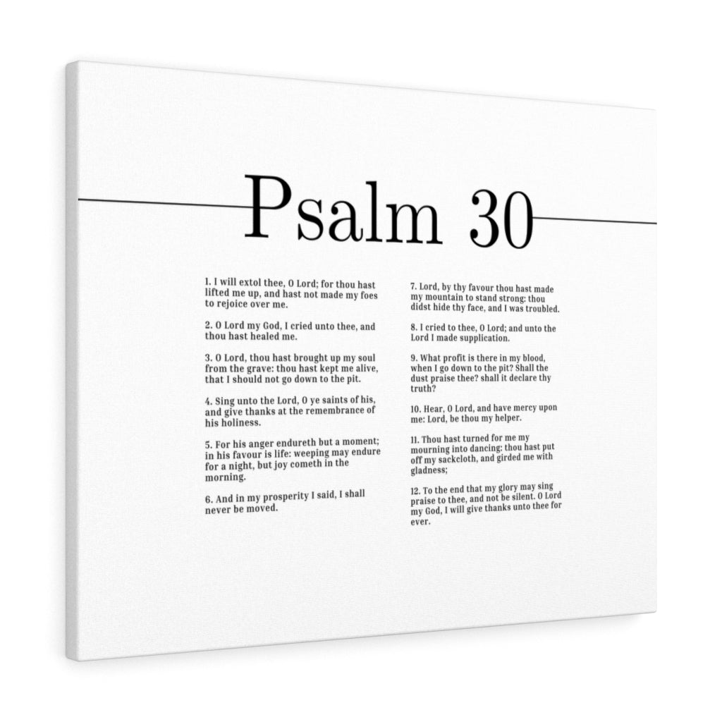 Will Give Thanks Unto Thee Forever Psalm 30 Bible Verse Canvas Christian Wall Art Ready to Hang Unframed-Express Your Love Gifts