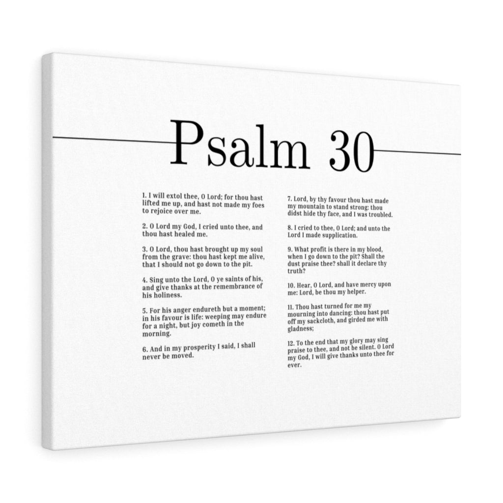 Will Give Thanks Unto Thee Forever Psalm 30 Bible Verse Canvas Christian Wall Art Ready to Hang Unframed-Express Your Love Gifts
