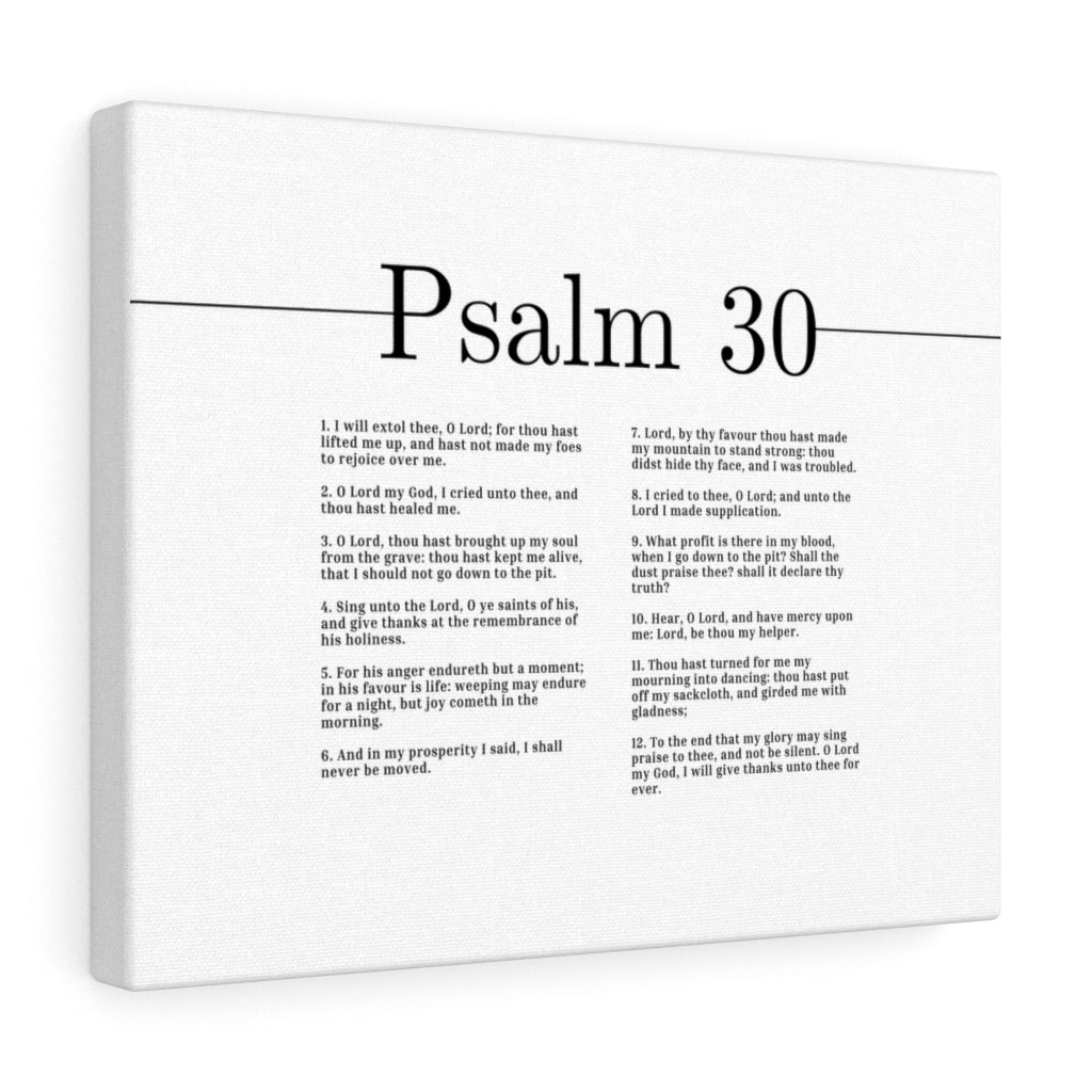Will Give Thanks Unto Thee Forever Psalm 30 Bible Verse Canvas Christian Wall Art Ready to Hang Unframed-Express Your Love Gifts