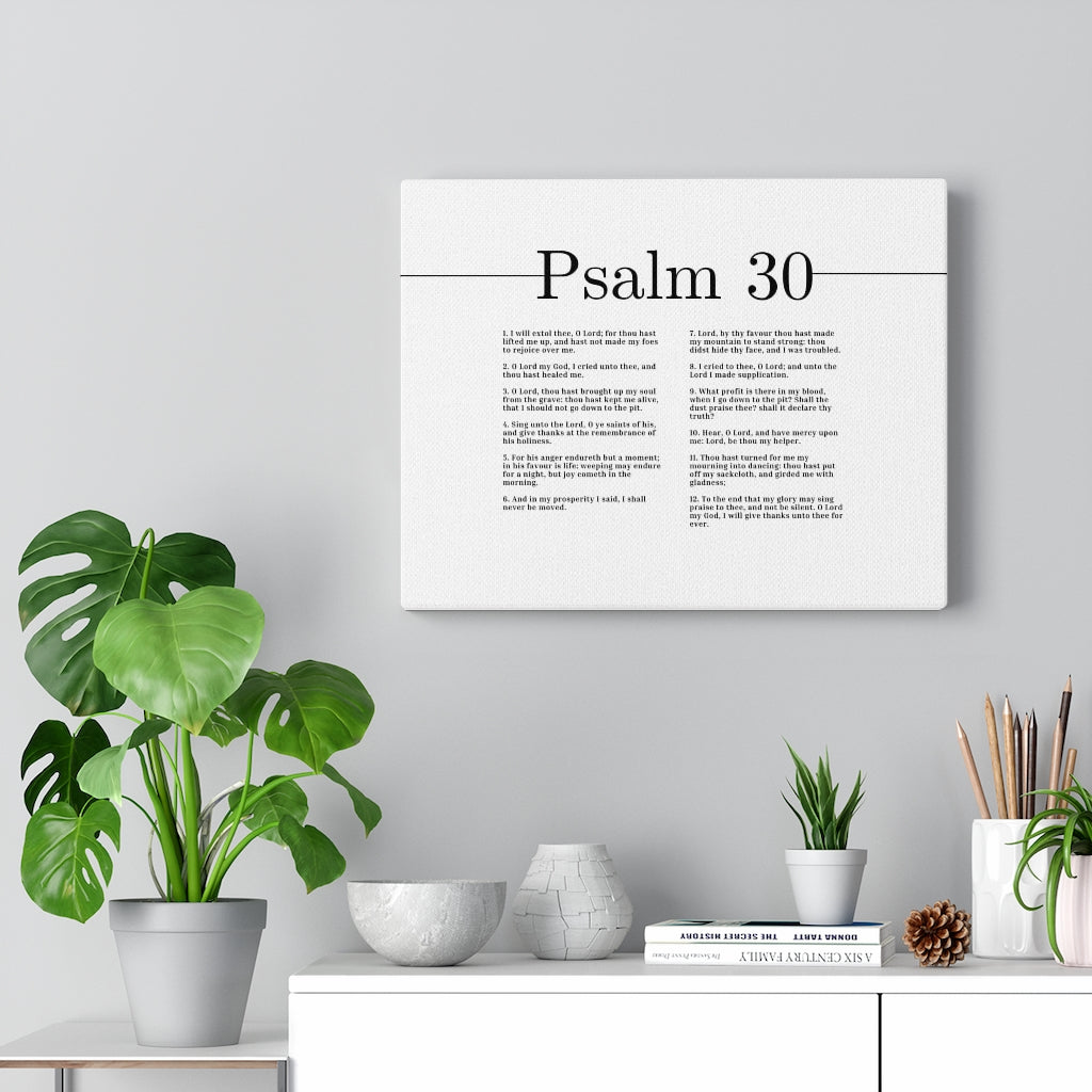 Will Give Thanks Unto Thee Forever Psalm 30 Bible Verse Canvas Christian Wall Art Ready to Hang Unframed-Express Your Love Gifts