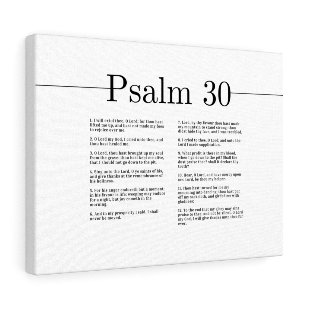 Will Give Thanks Unto Thee Forever Psalm 30 Bible Verse Canvas Christian Wall Art Ready to Hang Unframed-Express Your Love Gifts