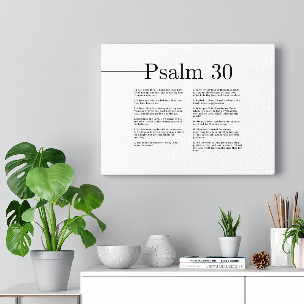 Will Give Thanks Unto Thee Forever Psalm 30 Bible Verse Canvas Christian Wall Art Ready to Hang Unframed-Express Your Love Gifts