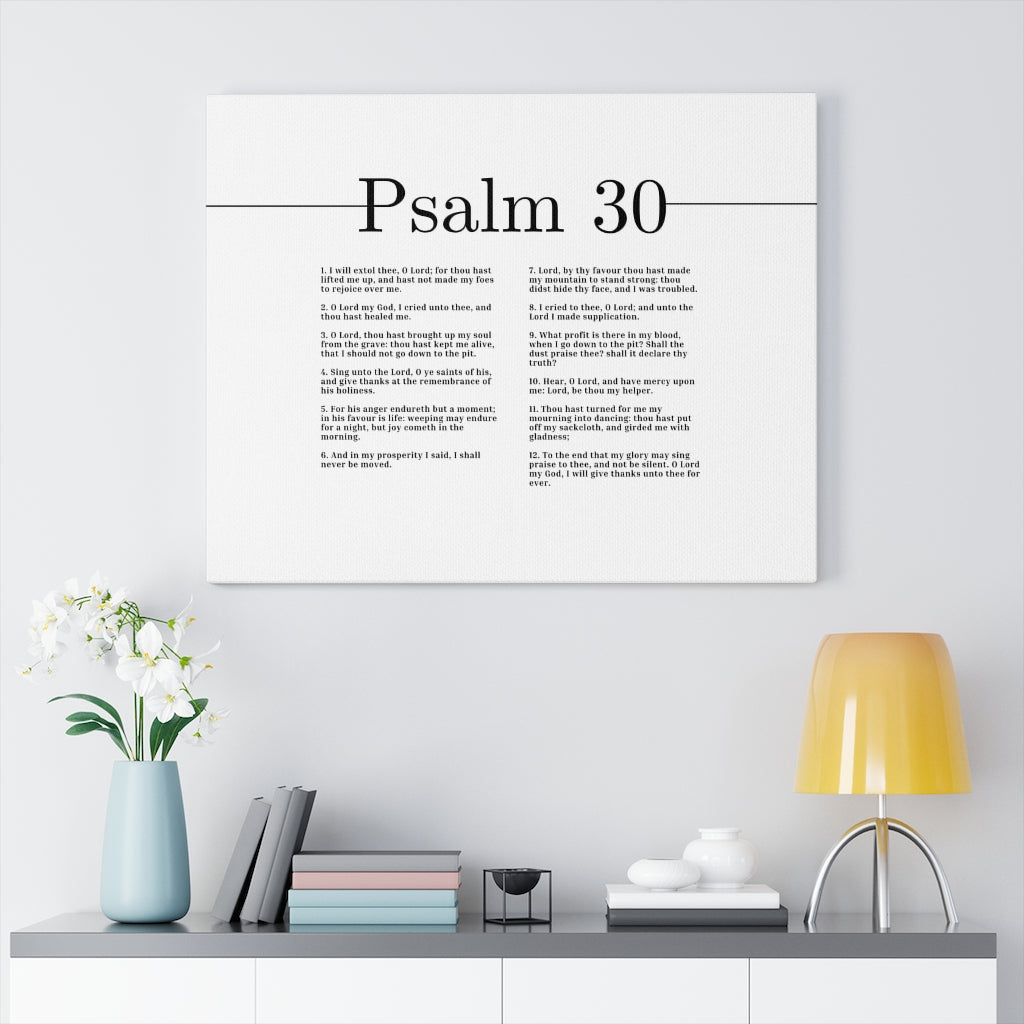 Will Give Thanks Unto Thee Forever Psalm 30 Bible Verse Canvas Christian Wall Art Ready to Hang Unframed-Express Your Love Gifts