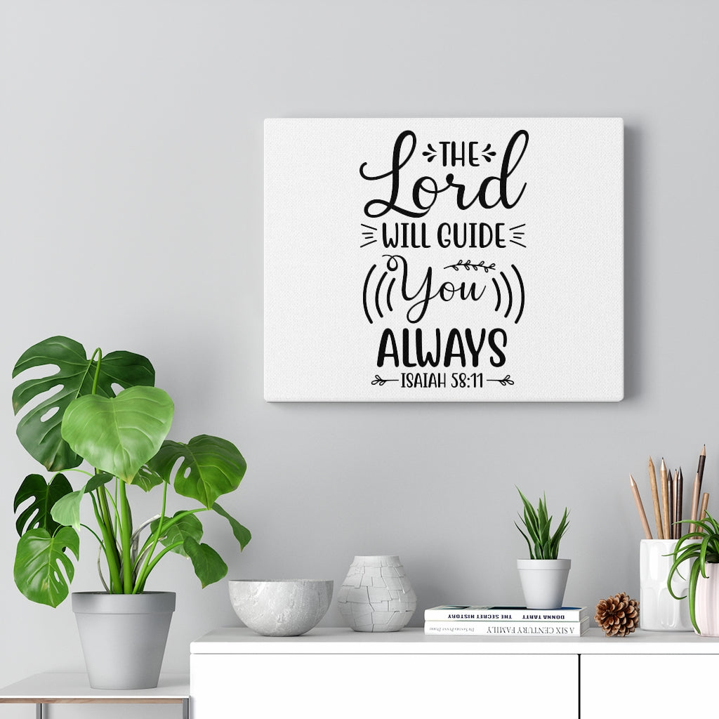 Scripture Walls Will Guide You Isaiah 58:11 Bible Verse Canvas Christian Wall Art Ready to Hang Unframed-Express Your Love Gifts