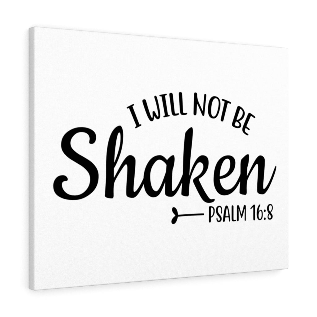 Will Not Be Shaken Psalm 16:8 Bible Verse Canvas Christian Wall Art Ready to Hang Unframed-Express Your Love Gifts