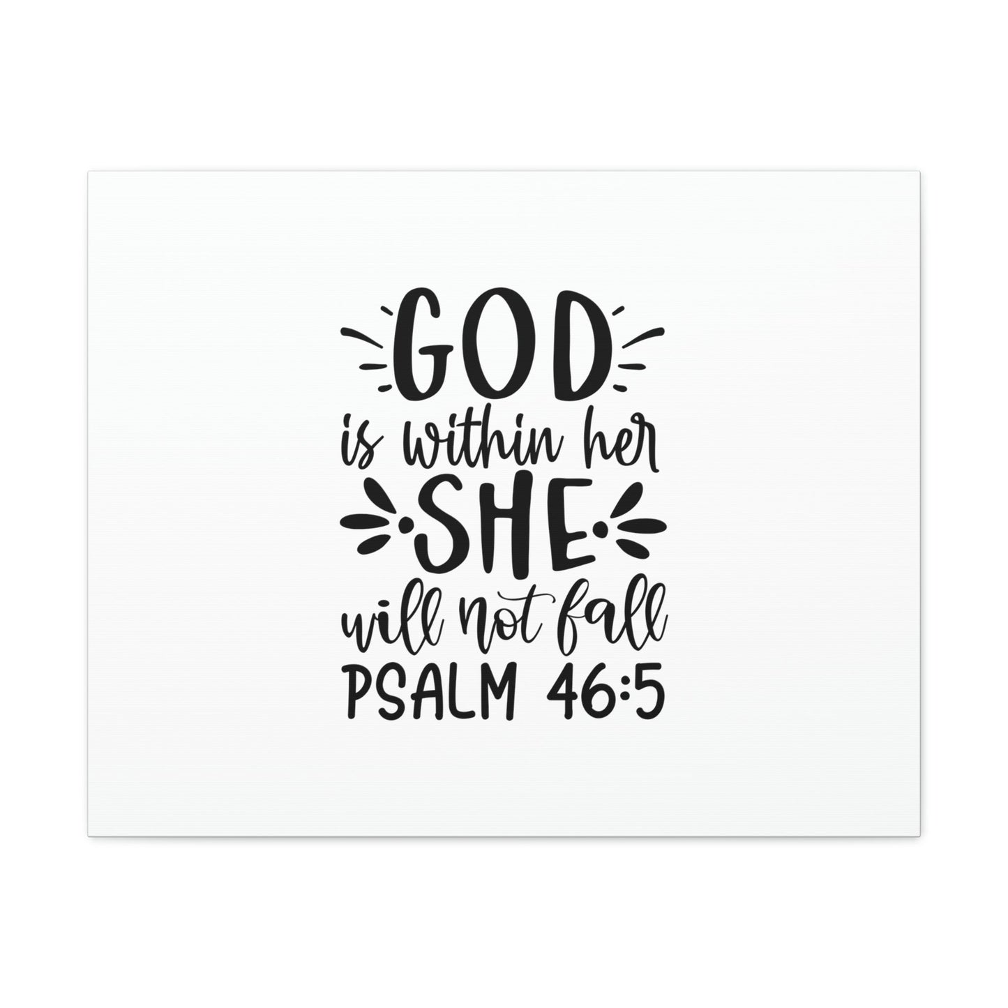 Will Not Fall Psalm 46:5 Christian Wall Art Bible Verse Print Ready to Hang Unframed-Express Your Love Gifts