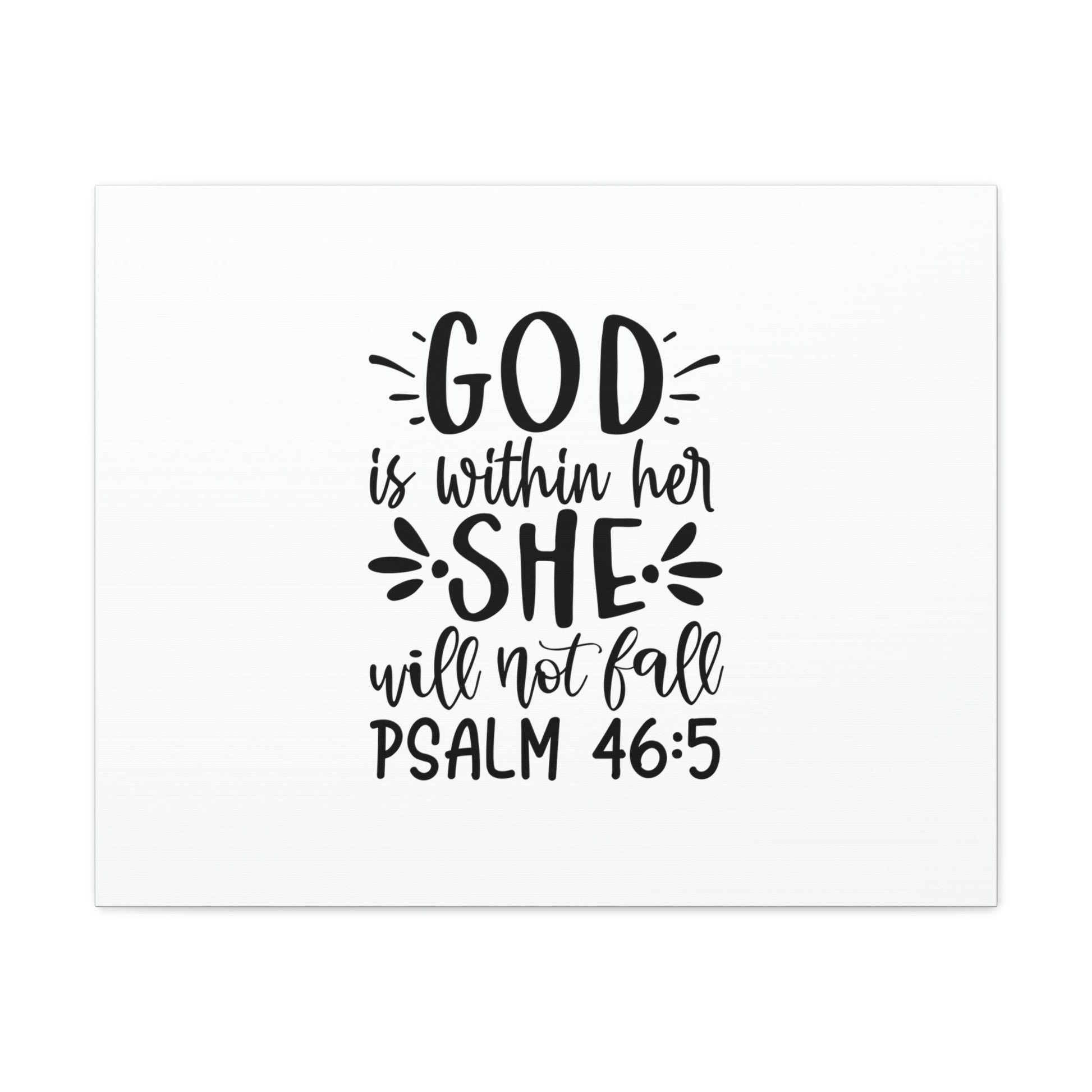 Will Not Fall Psalm 46:5 Christian Wall Art Bible Verse Print Ready to Hang Unframed-Express Your Love Gifts