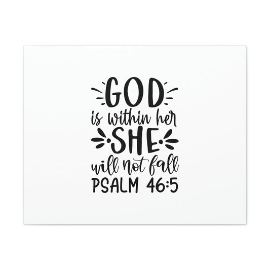 Will Not Fall Psalm 46:5 Christian Wall Art Bible Verse Print Ready to Hang Unframed-Express Your Love Gifts