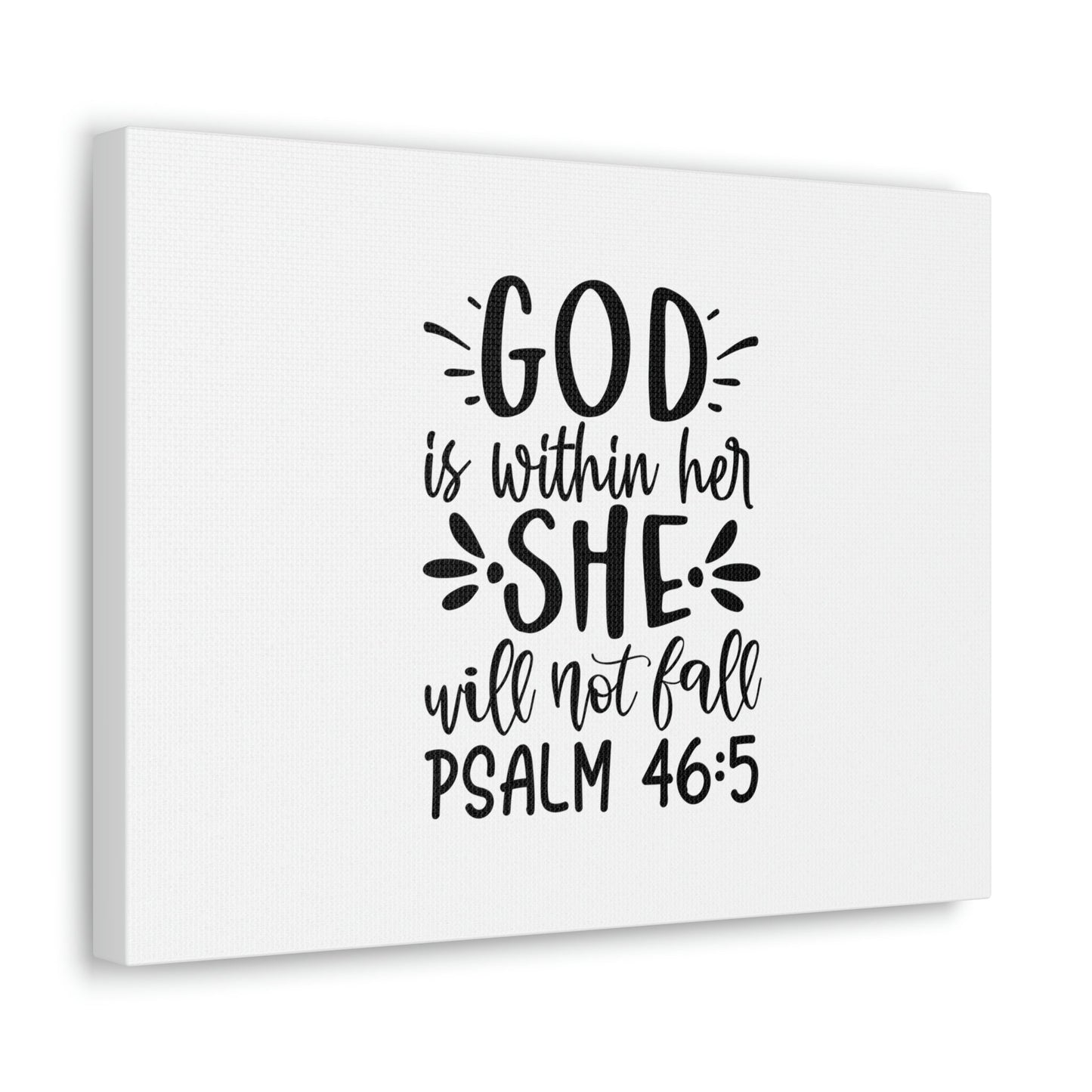 Will Not Fall Psalm 46:5 Christian Wall Art Bible Verse Print Ready to Hang Unframed-Express Your Love Gifts