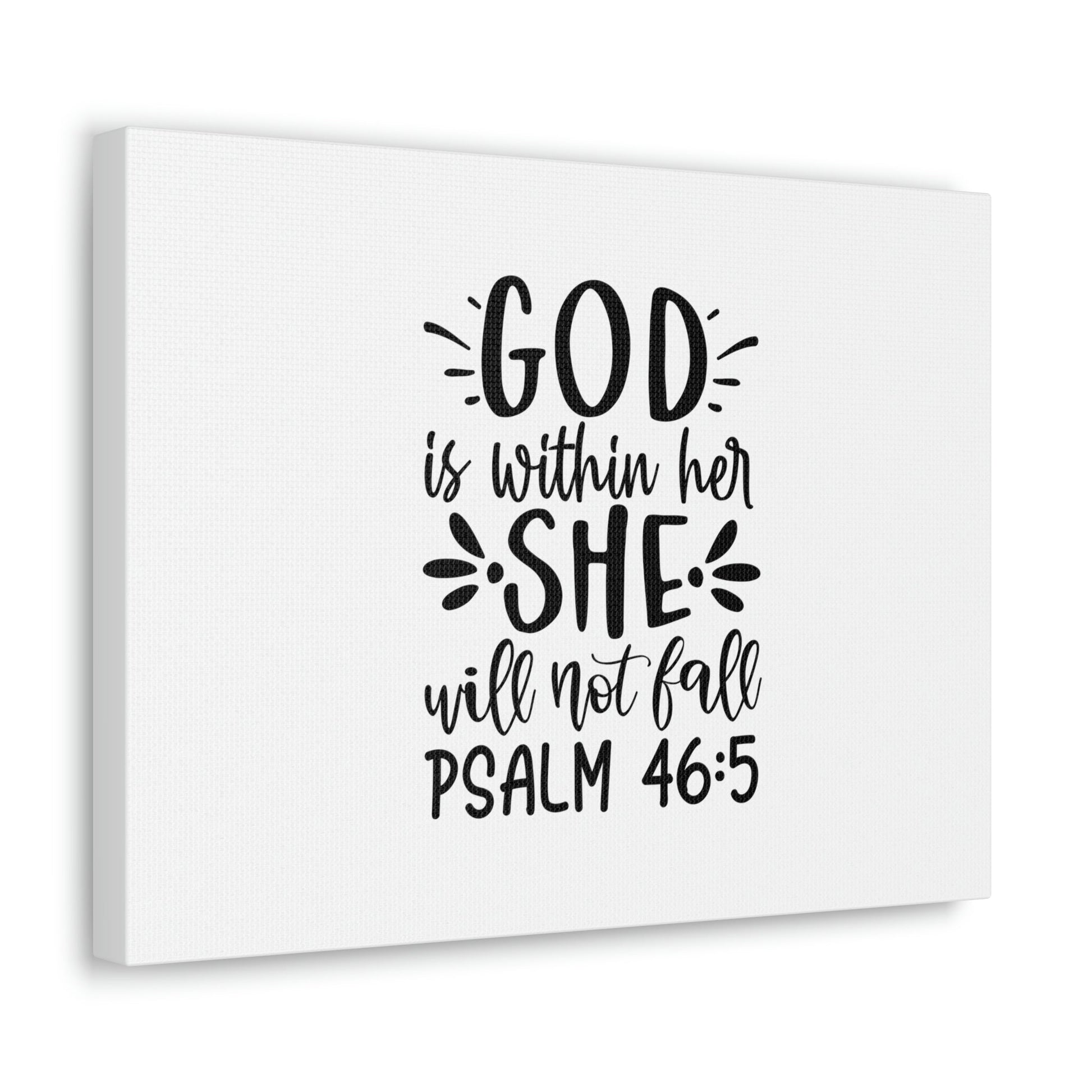 Will Not Fall Psalm 46:5 Christian Wall Art Bible Verse Print Ready to Hang Unframed-Express Your Love Gifts