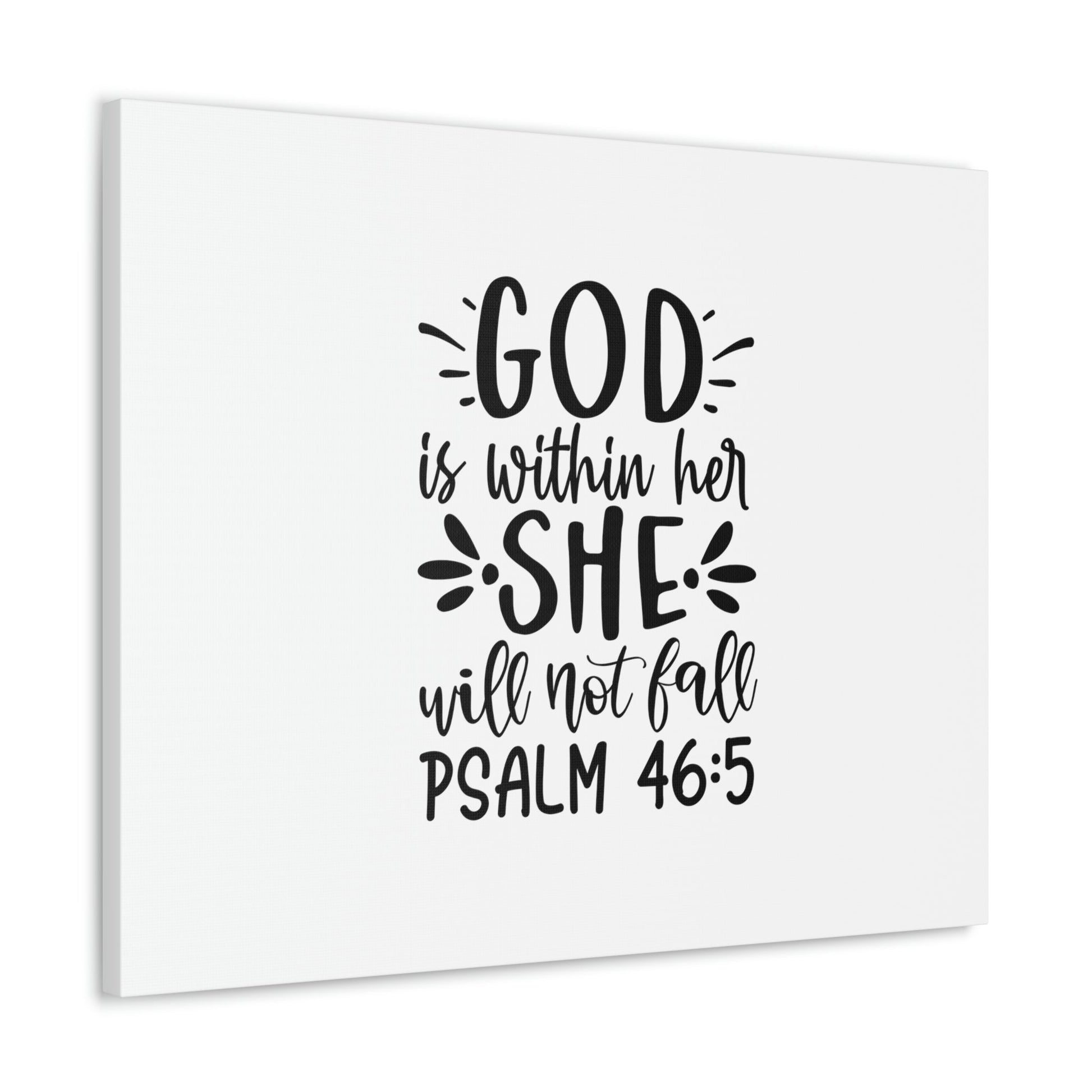 Will Not Fall Psalm 46:5 Christian Wall Art Bible Verse Print Ready to Hang Unframed-Express Your Love Gifts