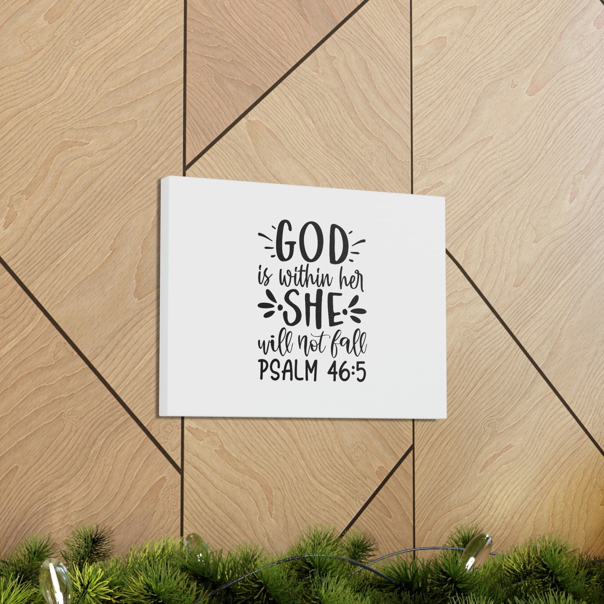 Will Not Fall Psalm 46:5 Christian Wall Art Bible Verse Print Ready to Hang Unframed-Express Your Love Gifts