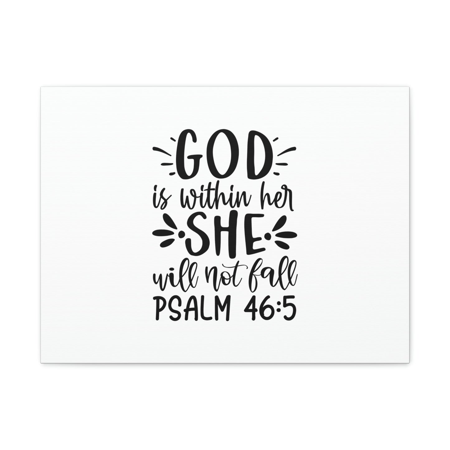 Will Not Fall Psalm 46:5 Christian Wall Art Bible Verse Print Ready to Hang Unframed-Express Your Love Gifts