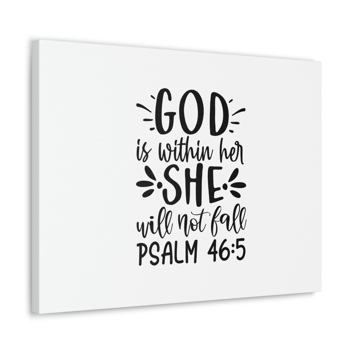 Will Not Fall Psalm 46:5 Christian Wall Art Bible Verse Print Ready to Hang Unframed-Express Your Love Gifts