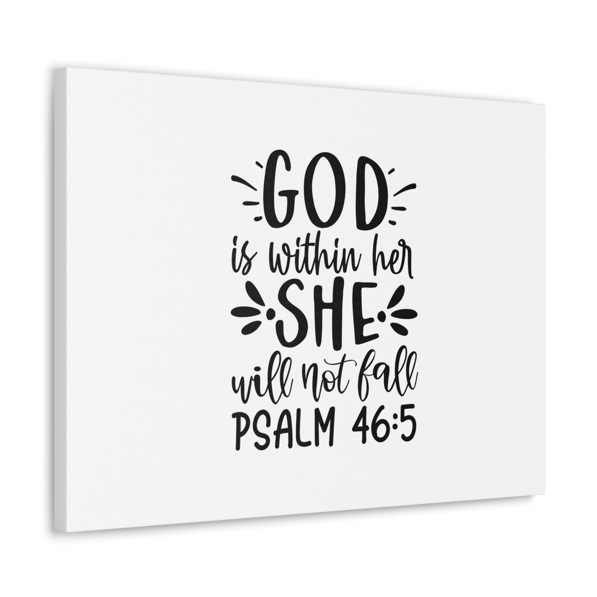 Will Not Fall Psalm 46:5 Christian Wall Art Bible Verse Print Ready to Hang Unframed-Express Your Love Gifts