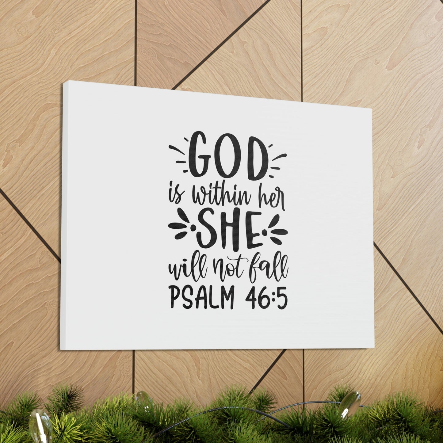 Will Not Fall Psalm 46:5 Christian Wall Art Bible Verse Print Ready to Hang Unframed-Express Your Love Gifts