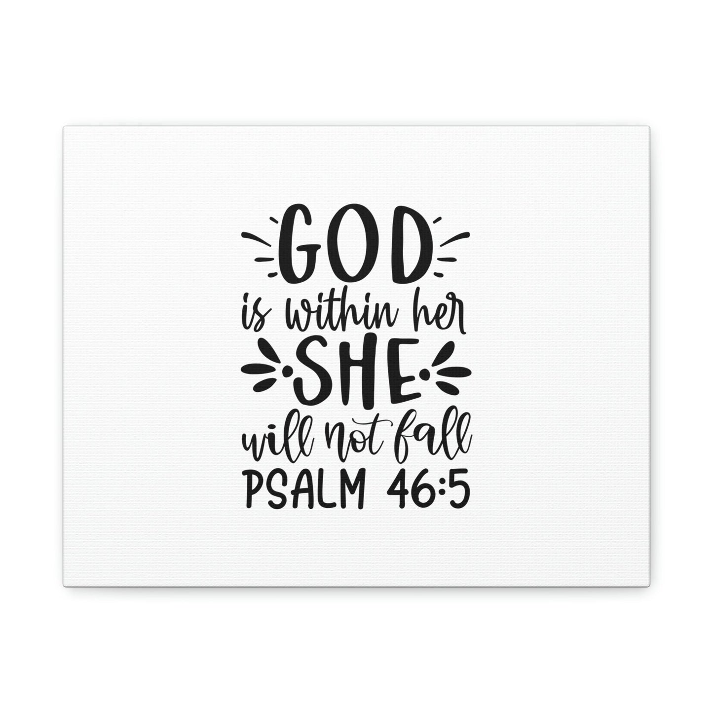 Will Not Fall Psalm 46:5 Christian Wall Art Bible Verse Print Ready to Hang Unframed-Express Your Love Gifts
