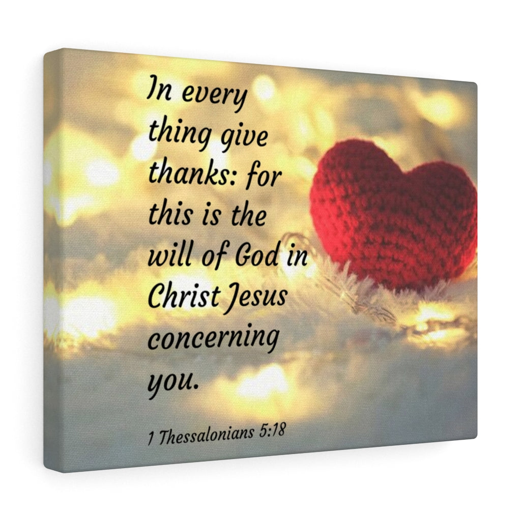 Will Of God 1 Thessalonians 5:18 Bible Verse Canvas Christian Wall Art Ready to Hang Unframed-Express Your Love Gifts