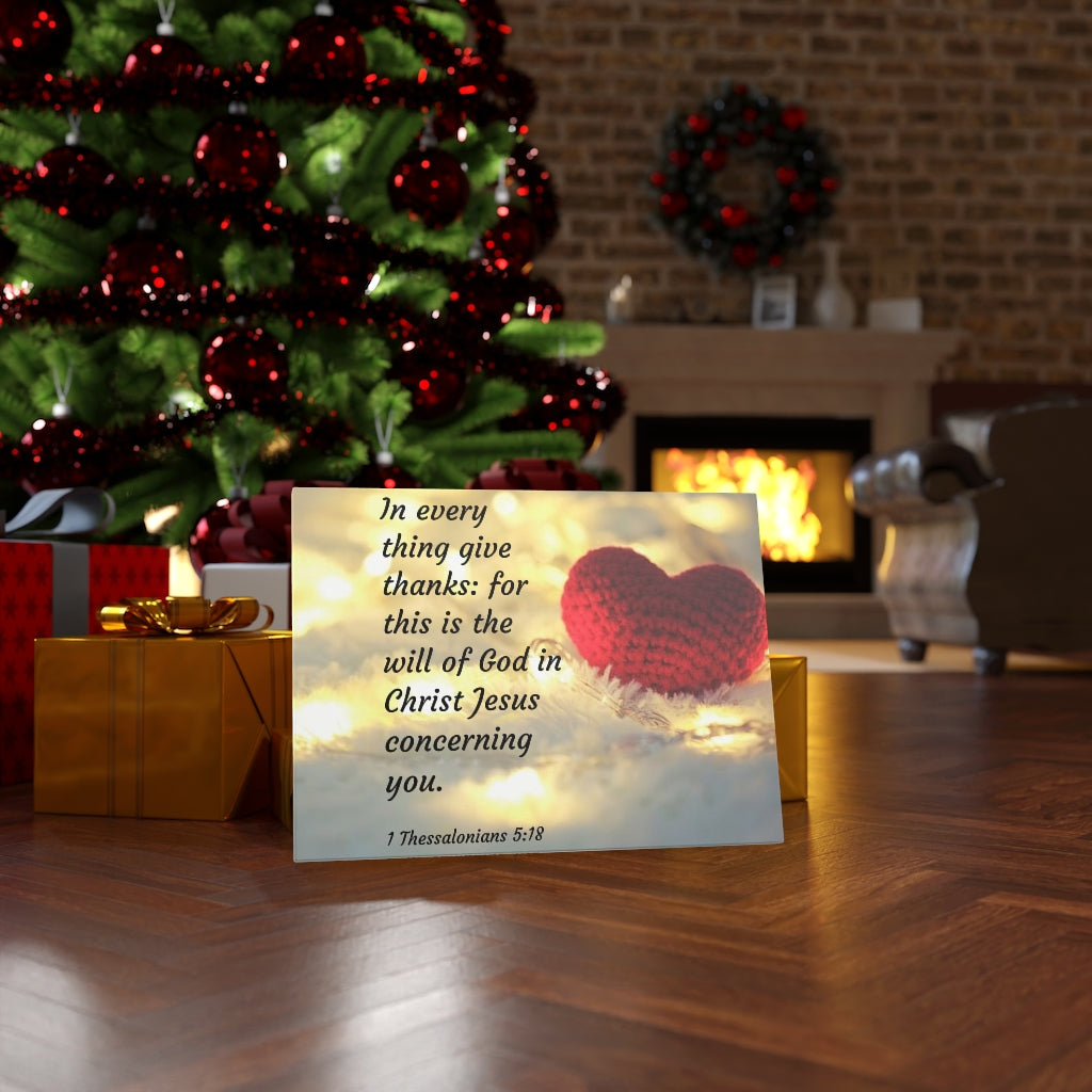 Will Of God 1 Thessalonians 5:18 Bible Verse Canvas Christian Wall Art Ready to Hang Unframed-Express Your Love Gifts
