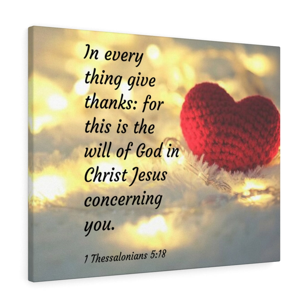 Will Of God 1 Thessalonians 5:18 Bible Verse Canvas Christian Wall Art Ready to Hang Unframed-Express Your Love Gifts