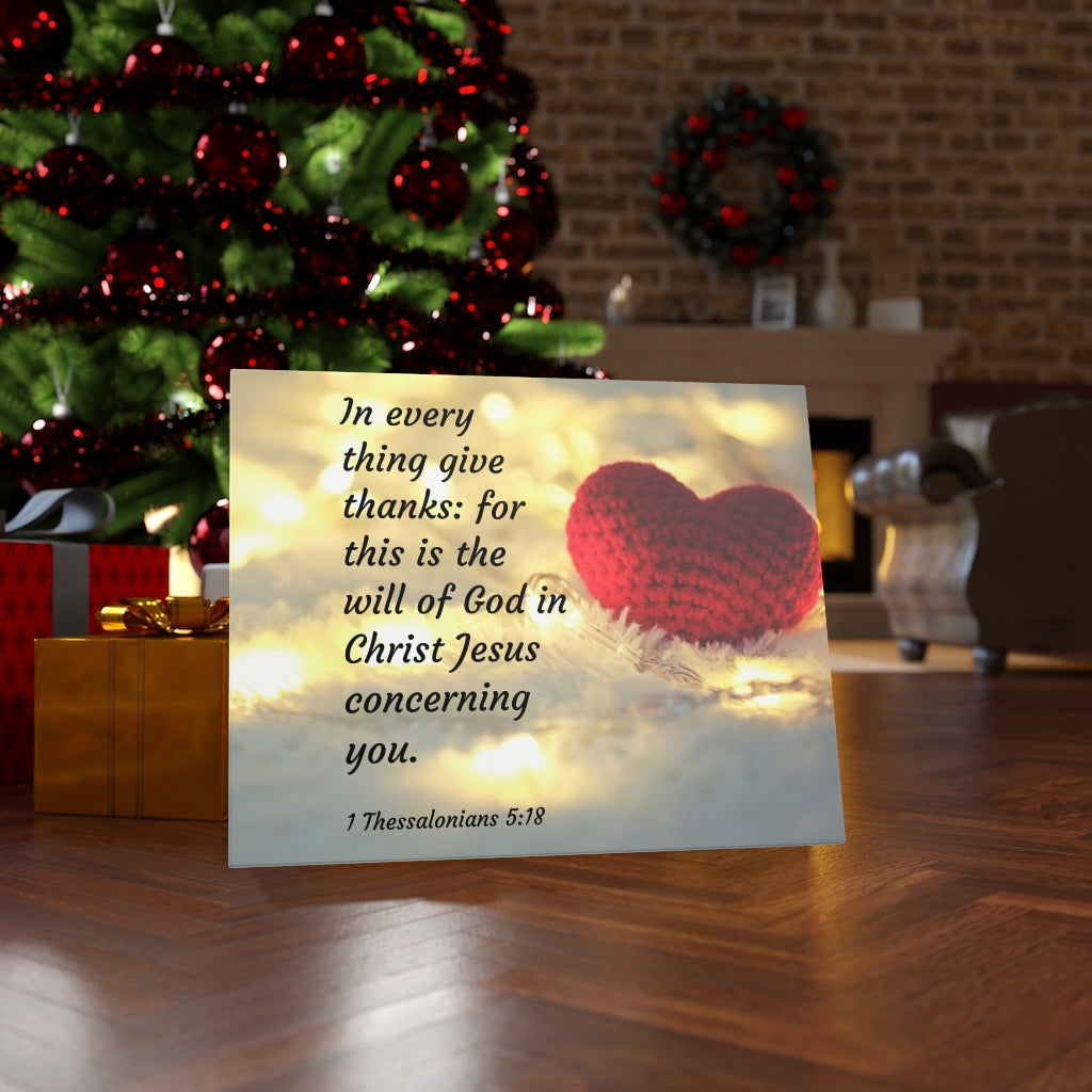 Will Of God 1 Thessalonians 5:18 Bible Verse Canvas Christian Wall Art Ready to Hang Unframed-Express Your Love Gifts