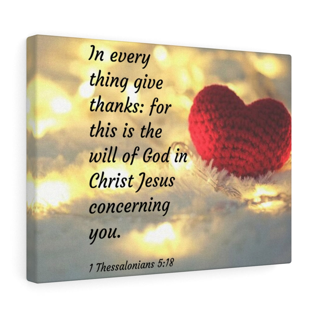 Will Of God 1 Thessalonians 5:18 Bible Verse Canvas Christian Wall Art Ready to Hang Unframed-Express Your Love Gifts