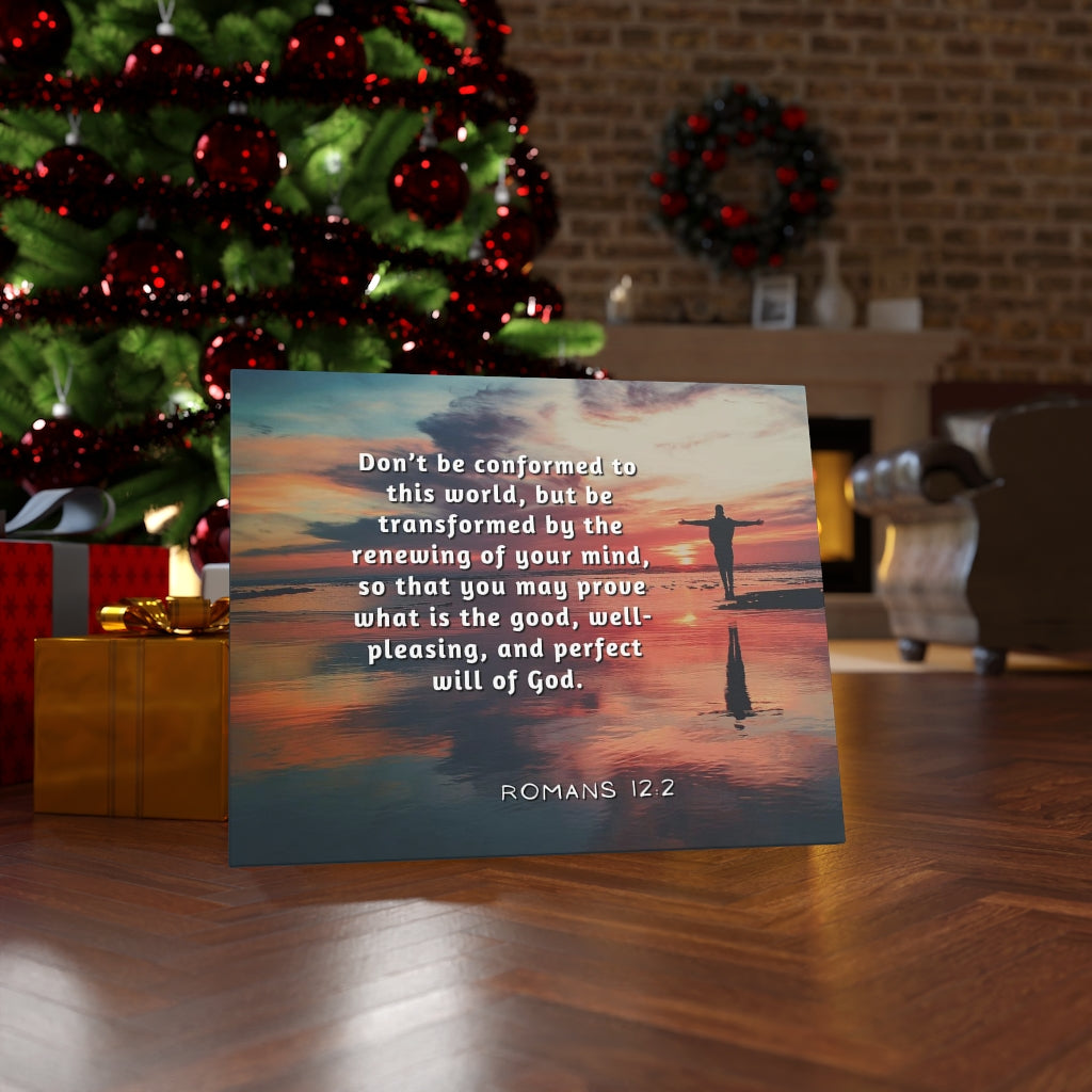 Will Of God Romans 12:2 Bible Verse Canvas Christian Wall Art Ready to Hang Unframed-Express Your Love Gifts