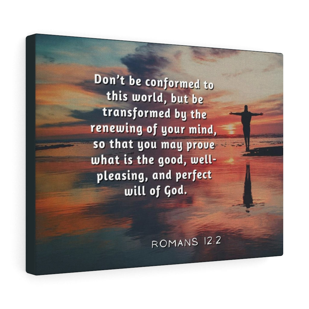 Will Of God Romans 12:2 Bible Verse Canvas Christian Wall Art Ready to Hang Unframed-Express Your Love Gifts