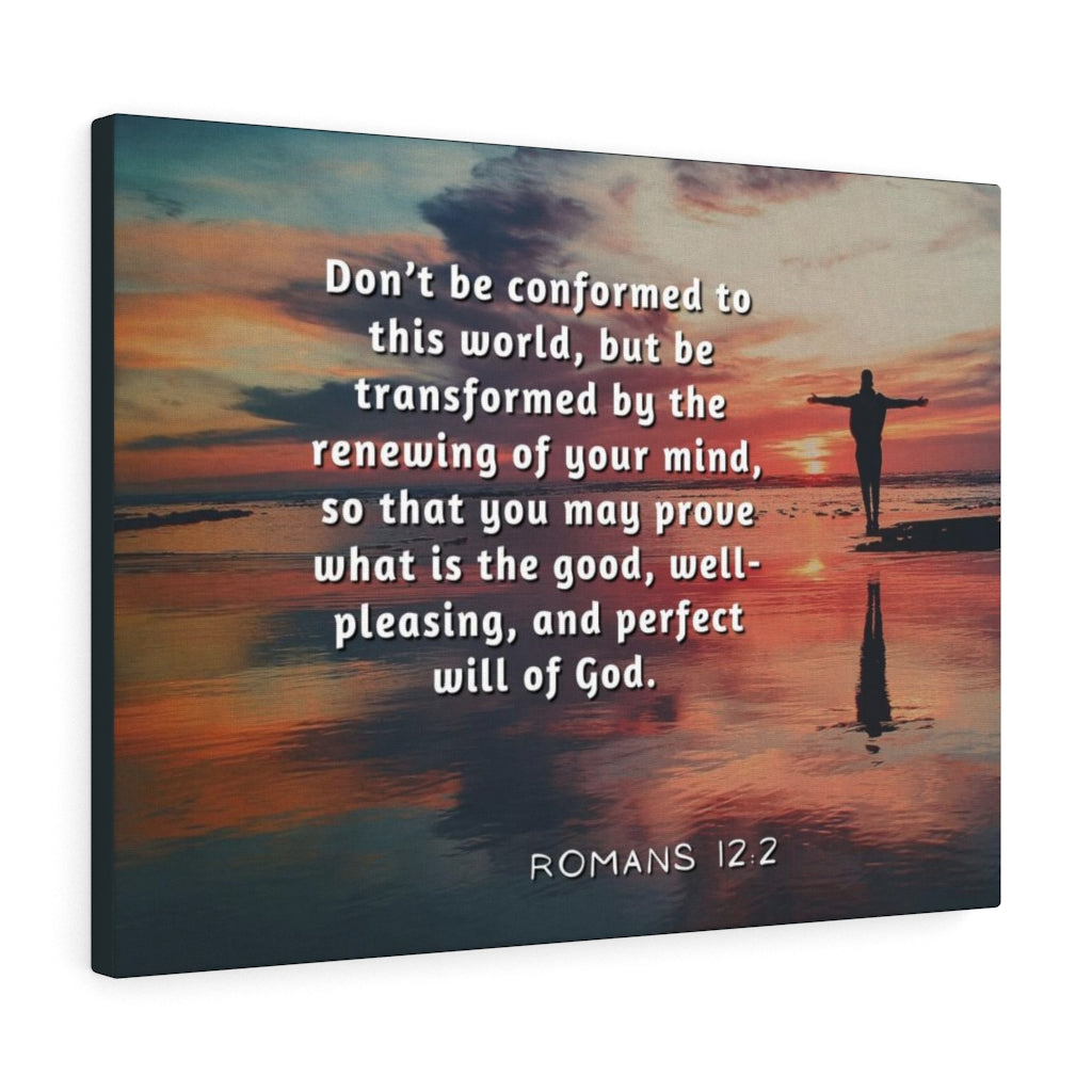 Will Of God Romans 12:2 Bible Verse Canvas Christian Wall Art Ready to Hang Unframed-Express Your Love Gifts
