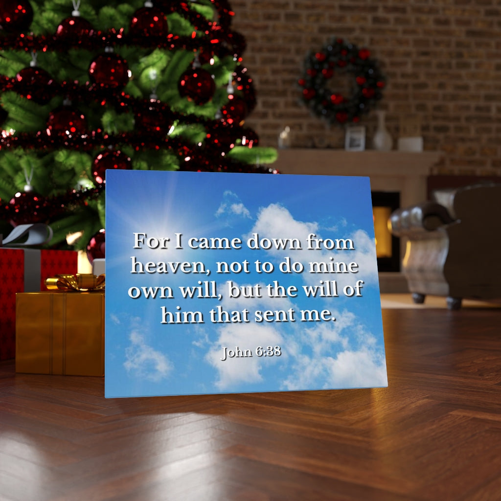 Will Of Him John 6:38 Bible Verse Canvas Christian Wall Art Ready to Hang Unframed-Express Your Love Gifts