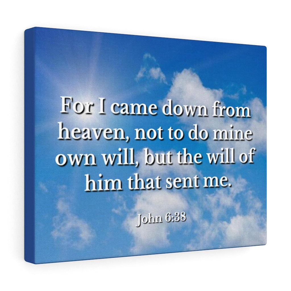 Will Of Him John 6:38 Bible Verse Canvas Christian Wall Art Ready to Hang Unframed-Express Your Love Gifts