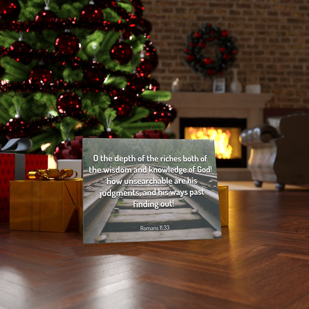 Wisdom And Knowledge Romans 11:33 Bible Verse Canvas Christian Wall Art Ready to Hang Unframed-Express Your Love Gifts