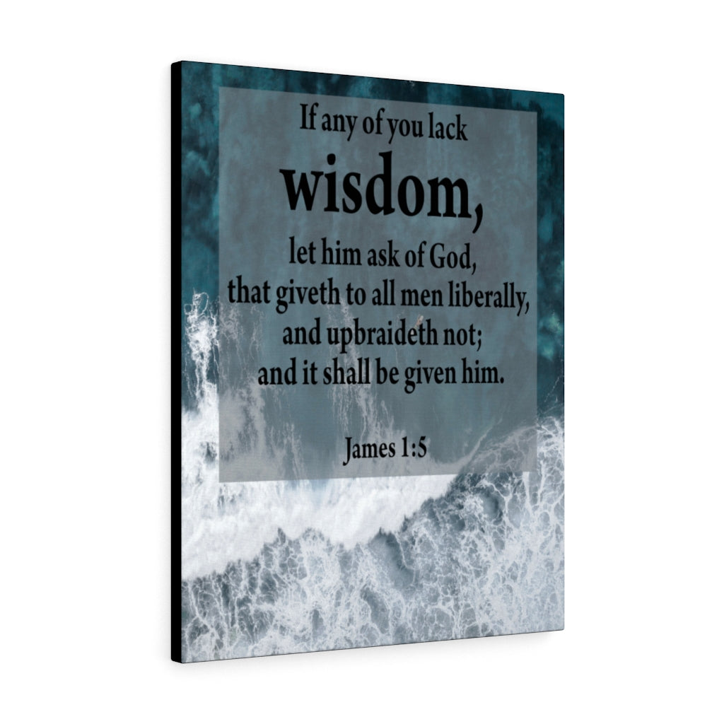 Scripture Walls Wisdom from God James 1:5 Bible Verse Canvas Christian Wall Art Ready to Hang Unframed-Express Your Love Gifts
