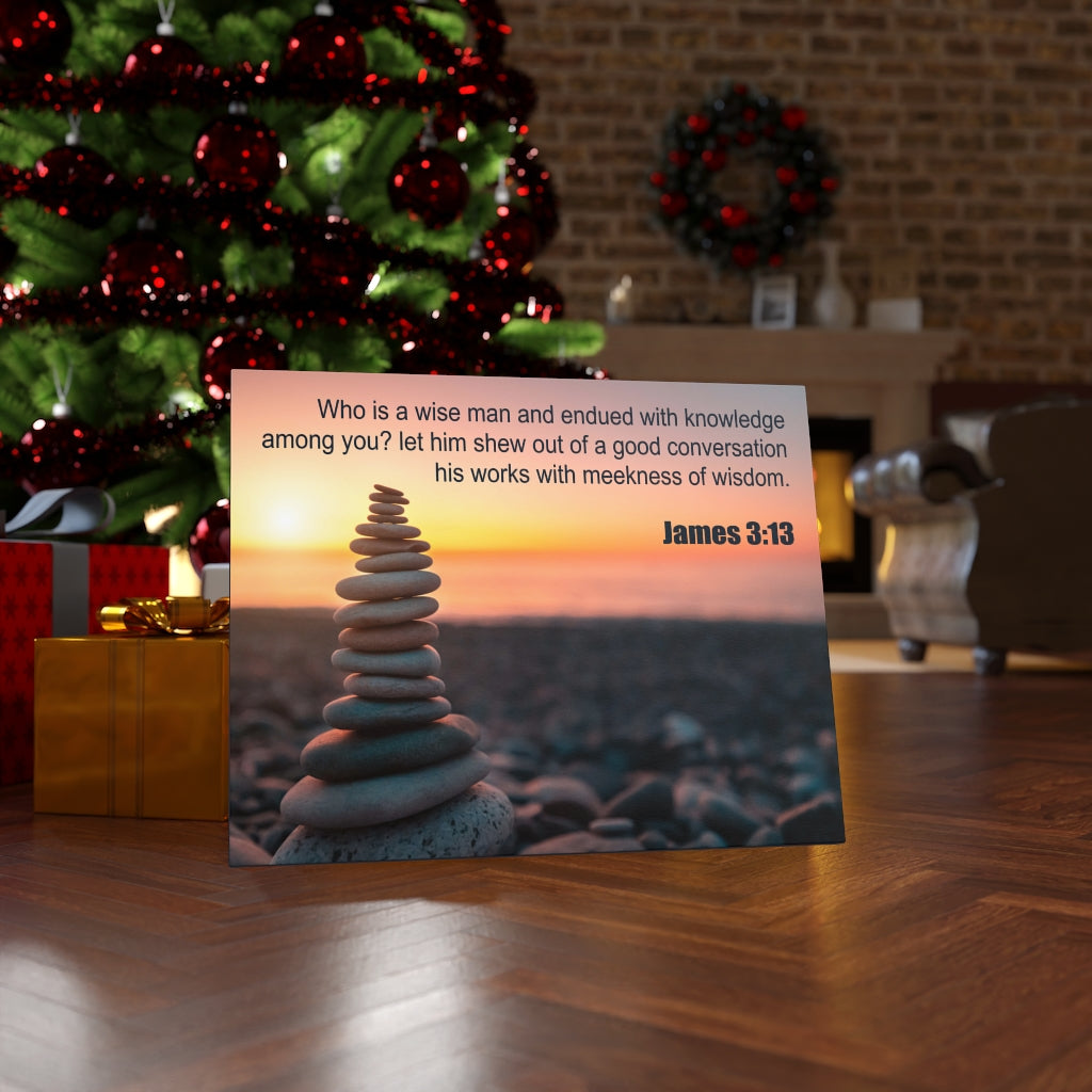 Scripture Walls Wise Man James 3:13 Bible Verse Canvas Christian Wall Art Ready to Hang Unframed-Express Your Love Gifts