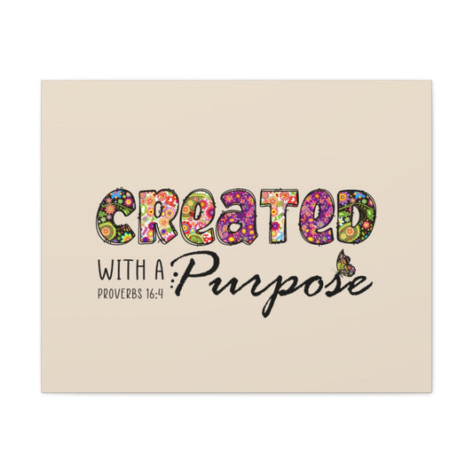 Scripture Walls With A Purpose Proverbs 16:4 Bible Verse Canvas Christian Wall Art Ready to Hang Unframed-Express Your Love Gifts