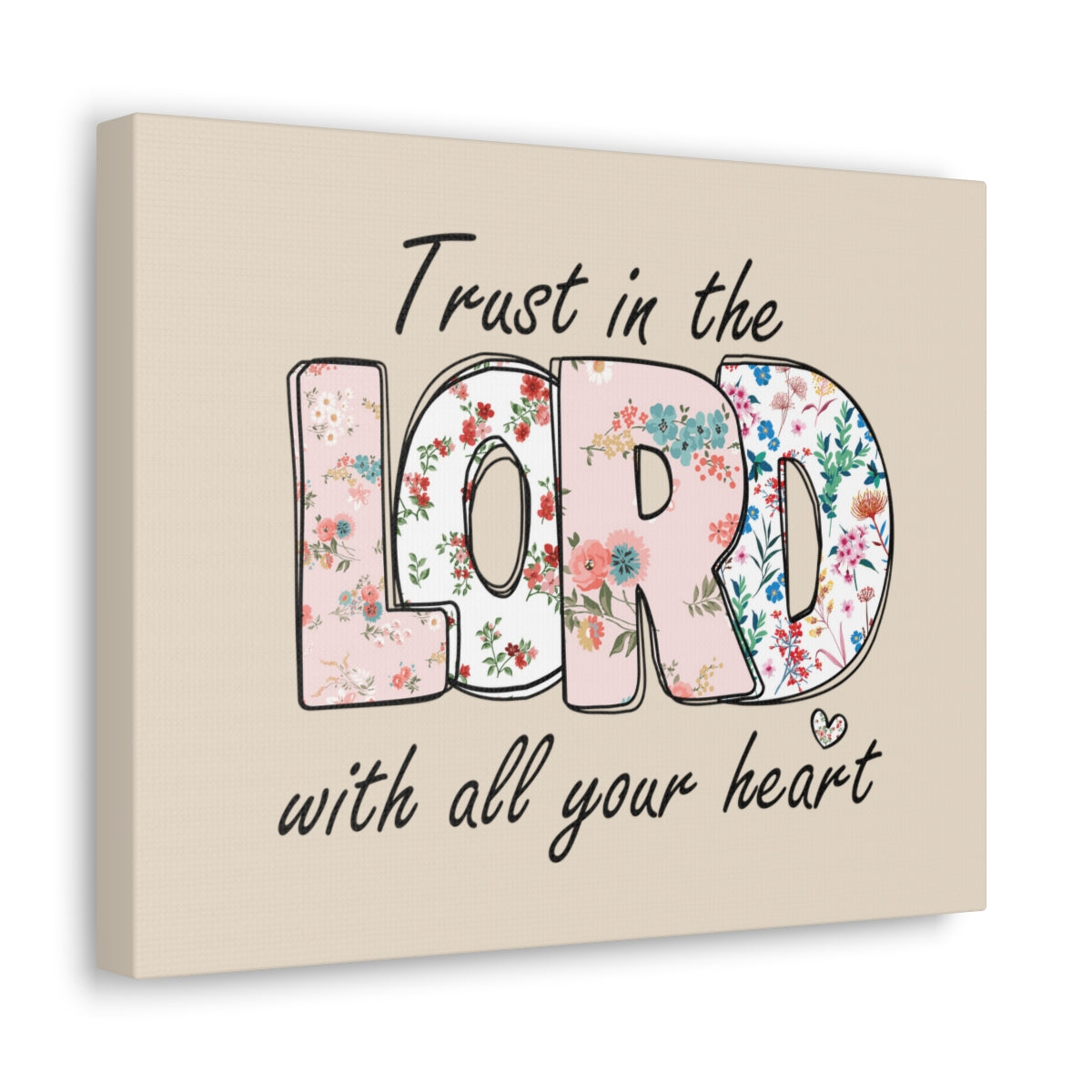 Scripture Walls With All Your Heart Trello Mark 9:23 Bible Verse Canvas Christian Wall Art Ready to Hang Unframed-Express Your Love Gifts