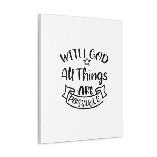 With God All Things Are Possible Mark 9:23 Christian Wall Art Ready to Hang Unframed-Express Your Love Gifts