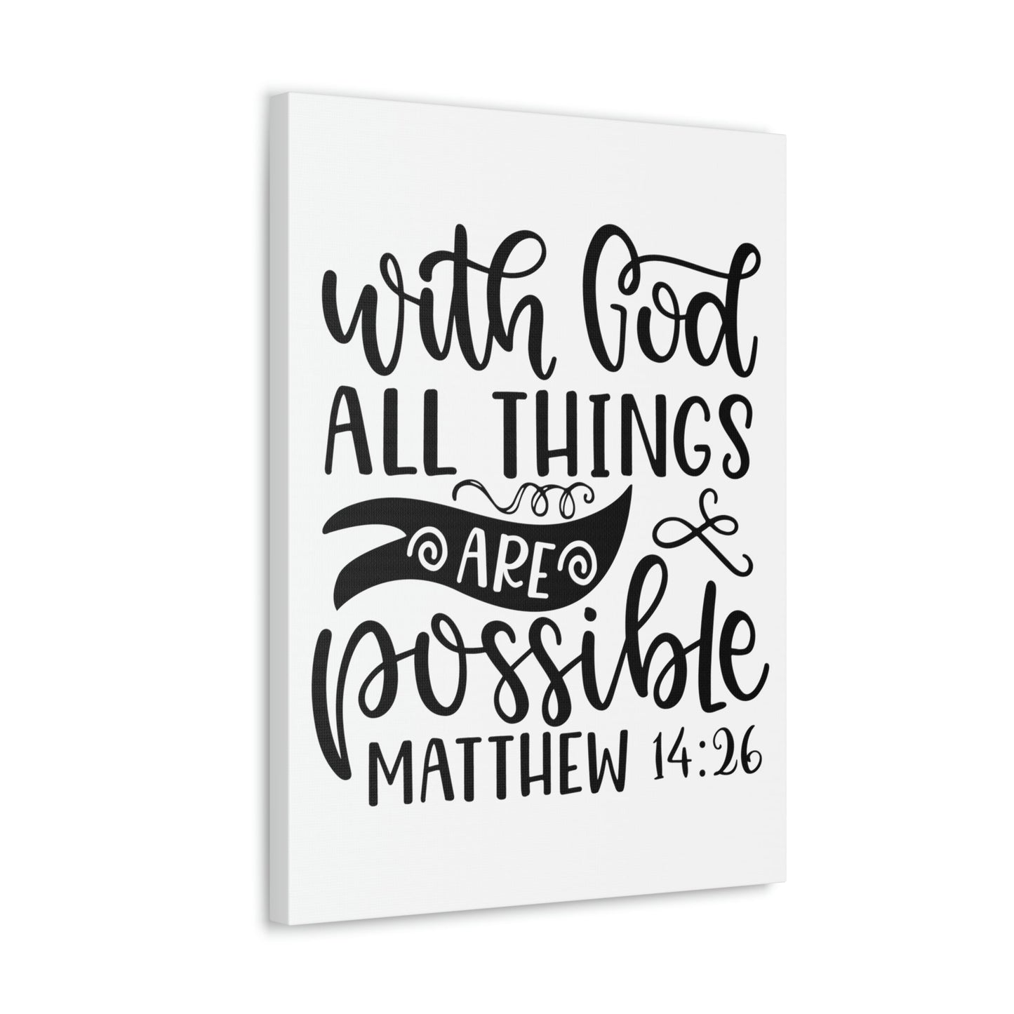 Scripture Walls With God Matthew 14:26 Bible Verse Canvas Christian Wall Art Ready to Hang Unframed-Express Your Love Gifts
