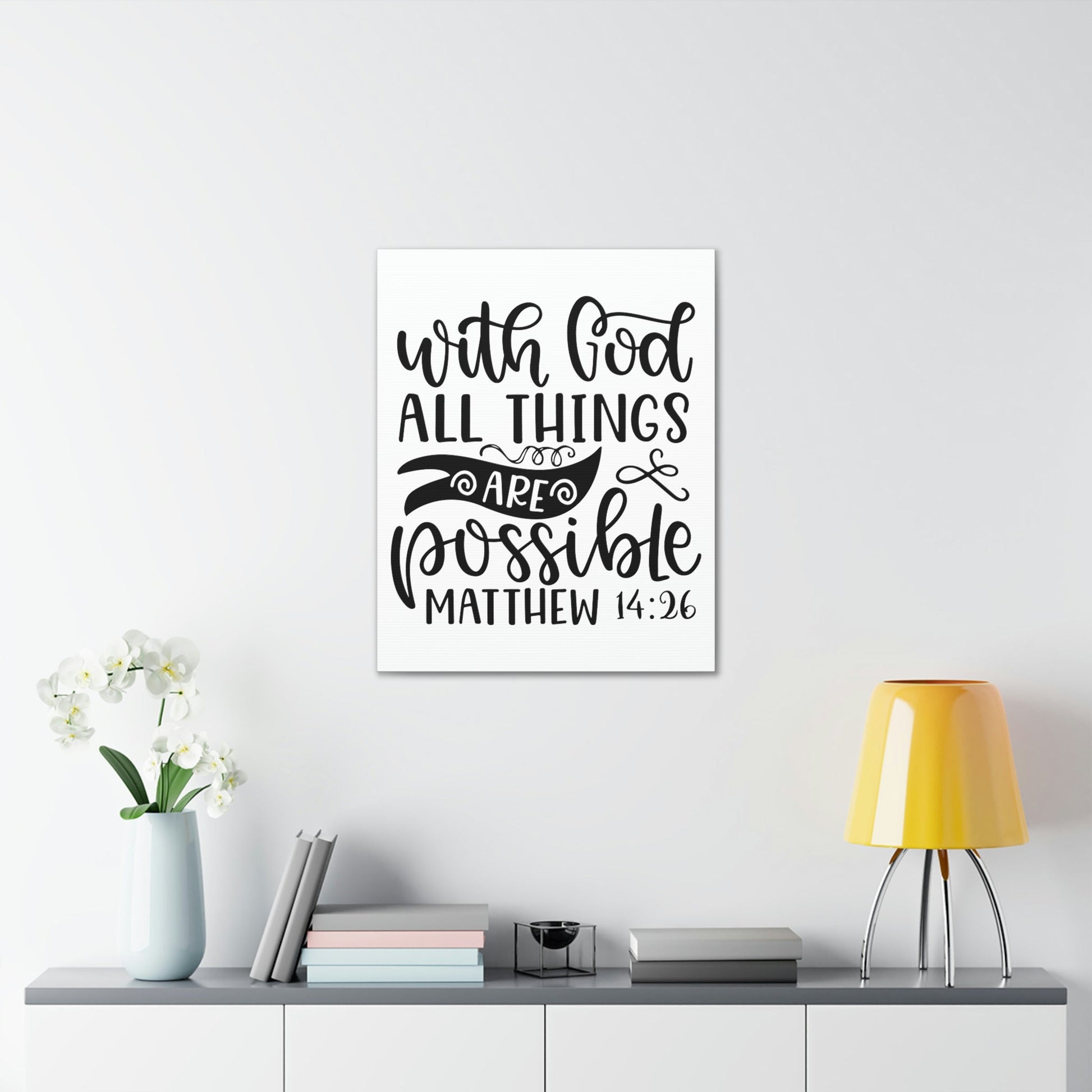 Scripture Walls With God Matthew 14:26 Bible Verse Canvas Christian Wall Art Ready to Hang Unframed-Express Your Love Gifts