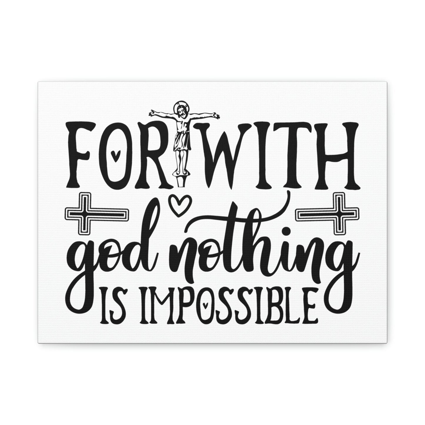 Scripture Walls With God Nothing Is Impossible Luke 1:37 Christian Wall Art Print Ready to Hang Unframed-Express Your Love Gifts