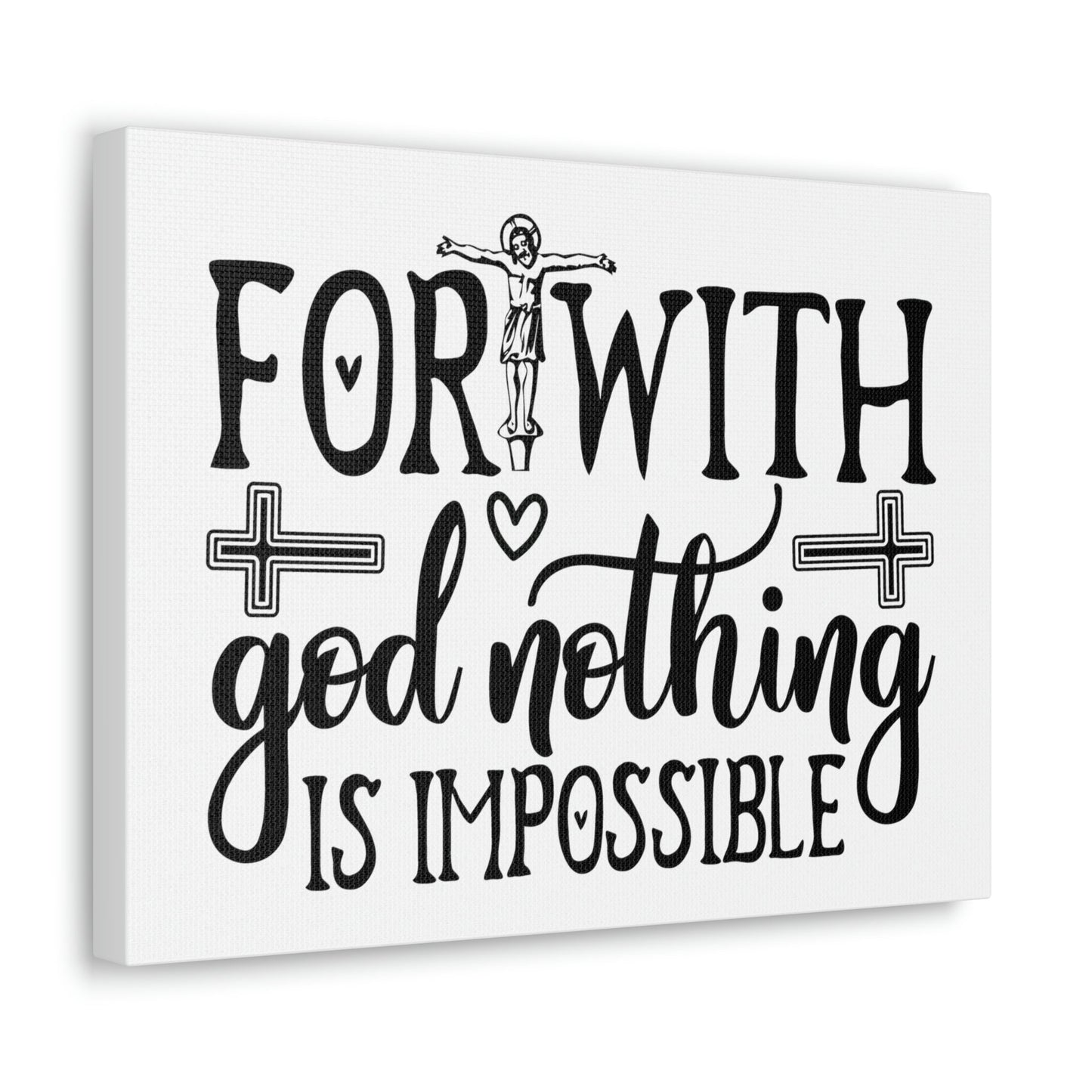 Scripture Walls With God Nothing Is Impossible Luke 1:37 Christian Wall Art Print Ready to Hang Unframed-Express Your Love Gifts