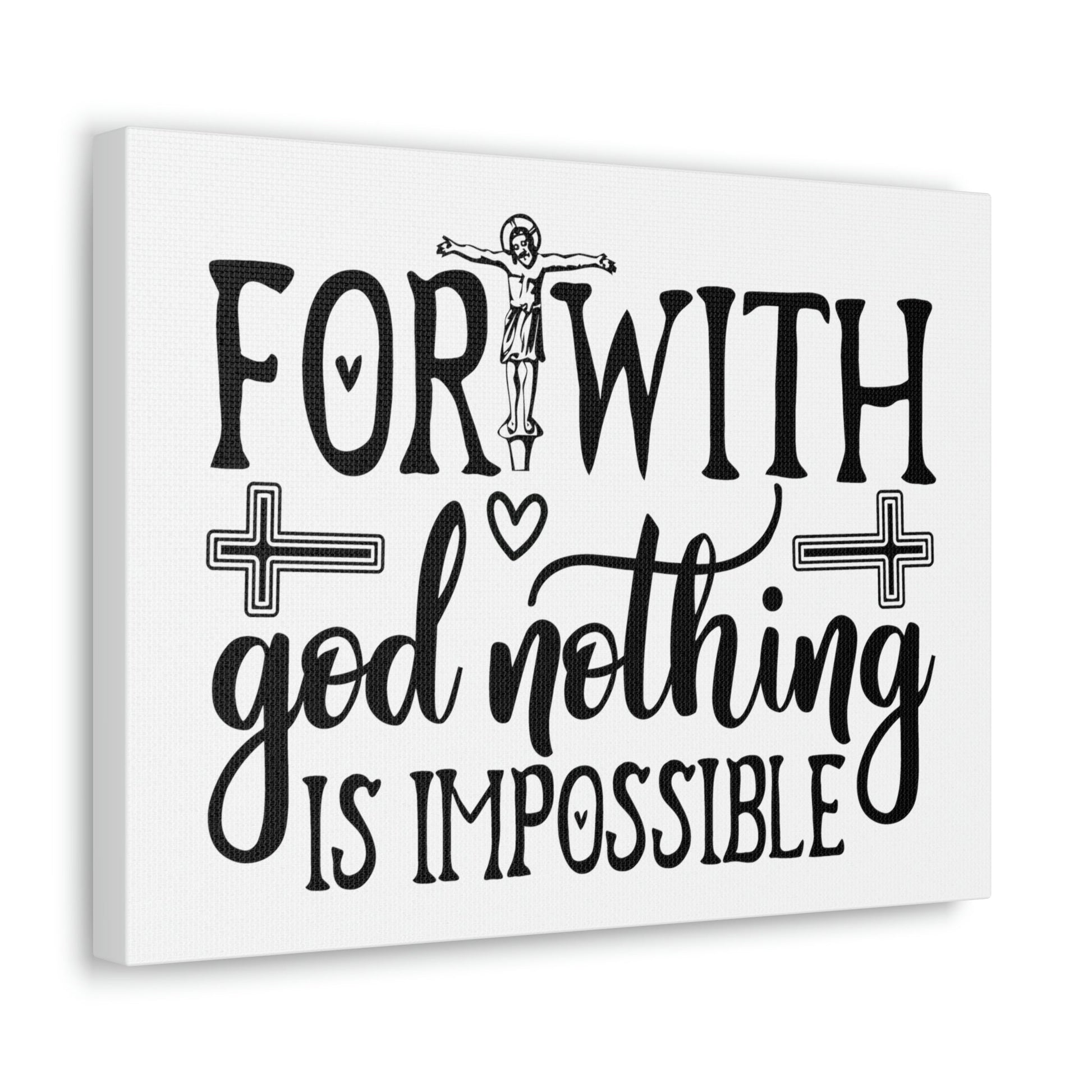 Scripture Walls With God Nothing Is Impossible Luke 1:37 Christian Wall Art Print Ready to Hang Unframed-Express Your Love Gifts