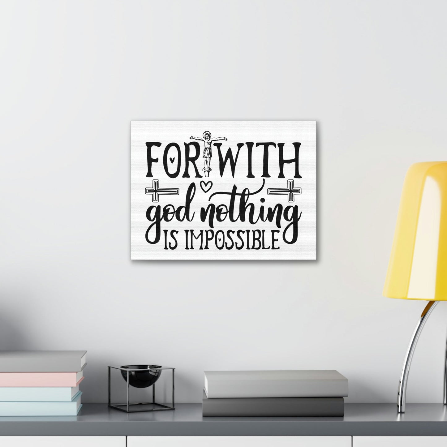 Scripture Walls With God Nothing Is Impossible Luke 1:37 Christian Wall Art Print Ready to Hang Unframed-Express Your Love Gifts