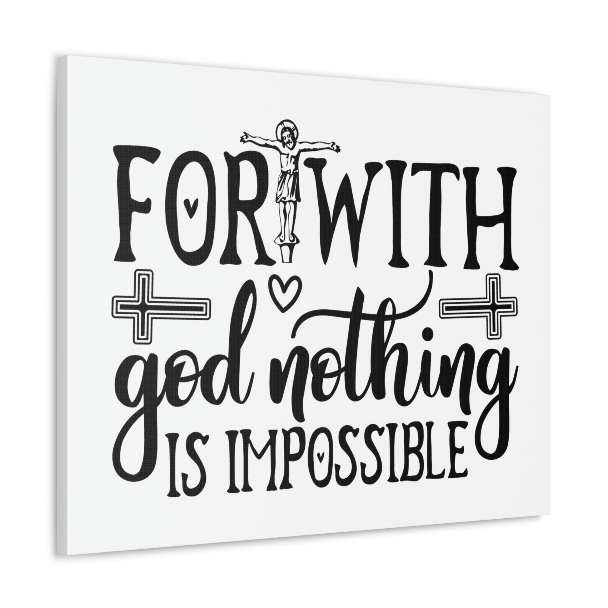 Scripture Walls With God Nothing Is Impossible Luke 1:37 Christian Wall Art Print Ready to Hang Unframed-Express Your Love Gifts