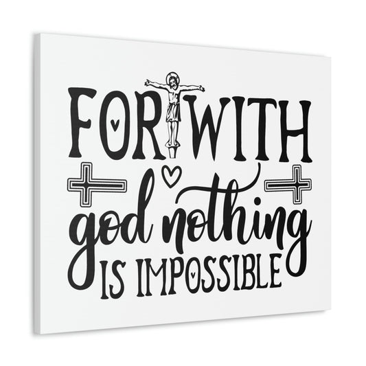 Scripture Walls With God Nothing Is Impossible Luke 1:37 Christian Wall Art Print Ready to Hang Unframed-Express Your Love Gifts