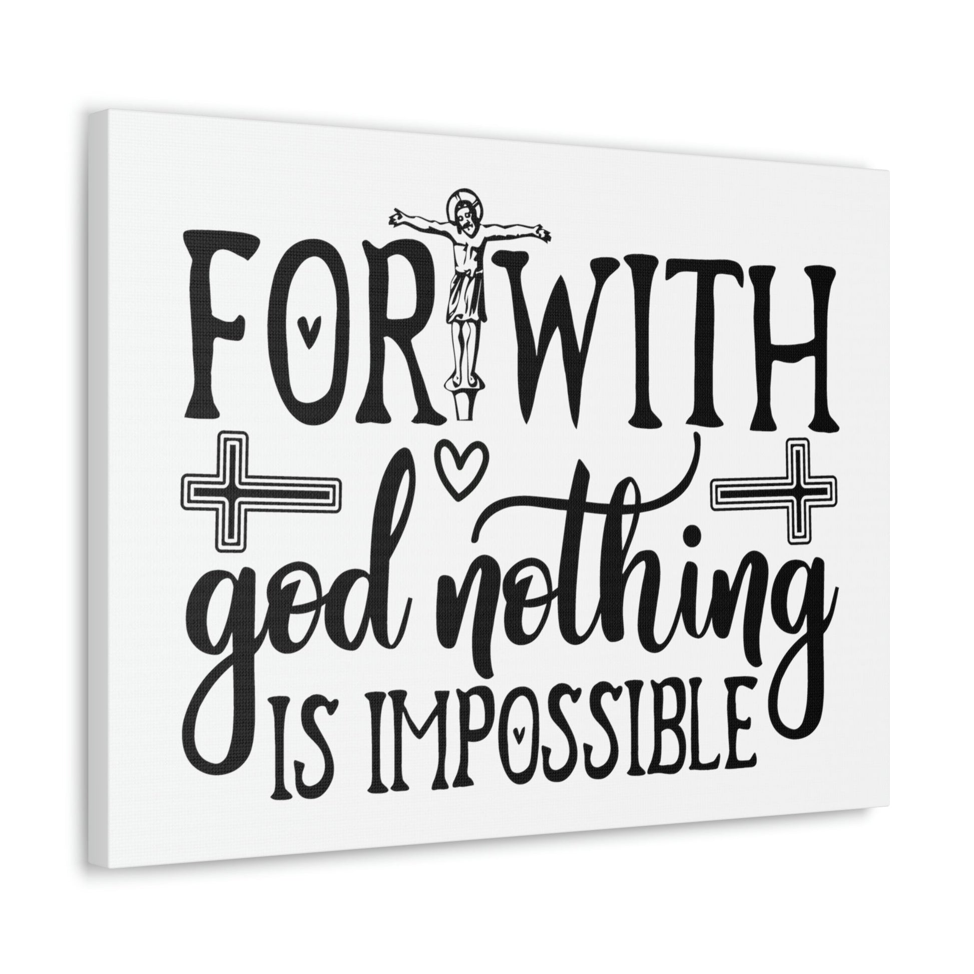 Scripture Walls With God Nothing Is Impossible Luke 1:37 Christian Wall Art Print Ready to Hang Unframed-Express Your Love Gifts