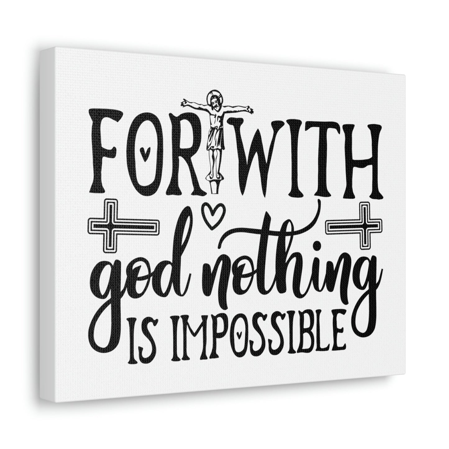 Scripture Walls With God Nothing Is Impossible Luke 1:37 Christian Wall Art Print Ready to Hang Unframed-Express Your Love Gifts