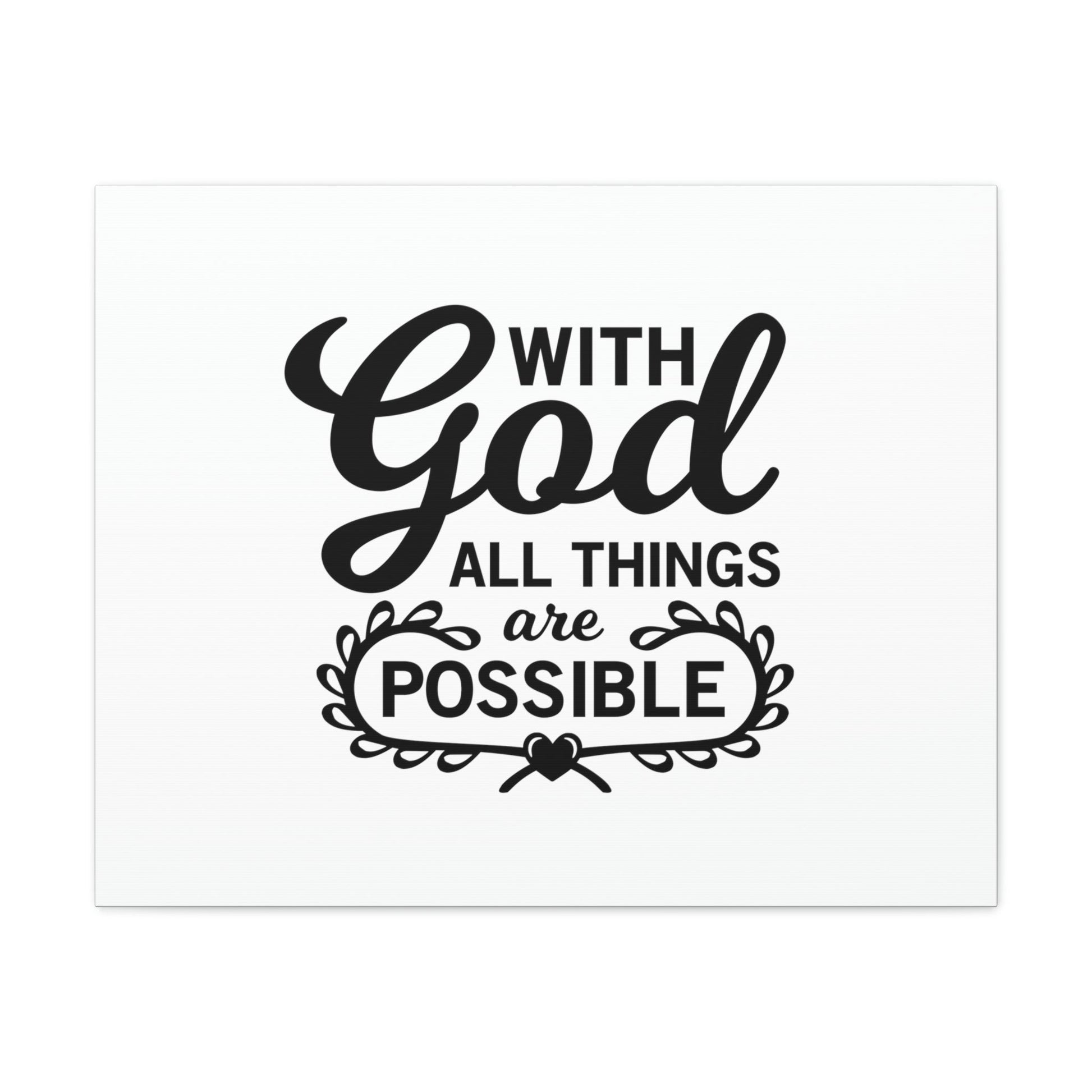 With Good All Things Are Possible Luke 1:37 Christian Wall Art Bible Verse Print Ready to Hang Unframed-Express Your Love Gifts