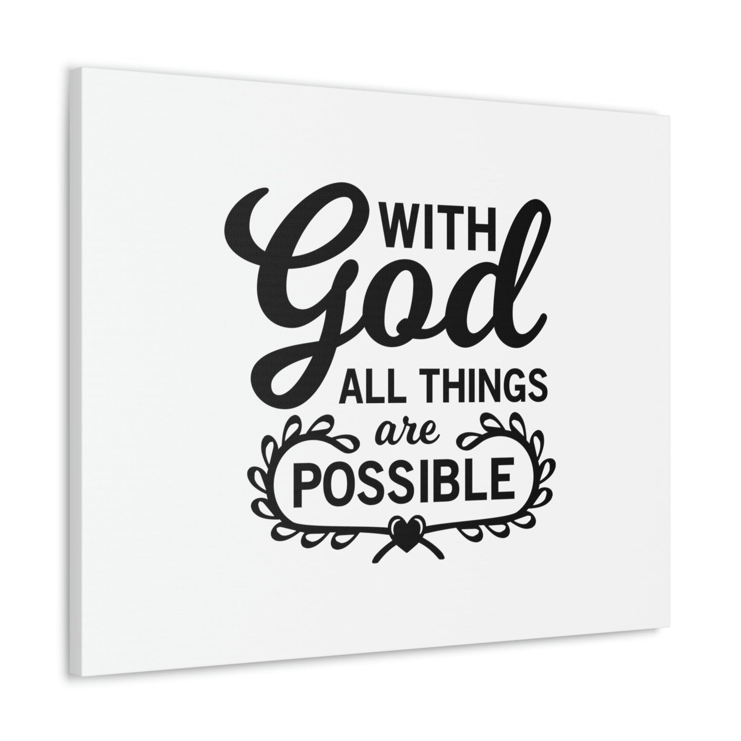 Scripture Walls With Good All Things Are Possible Luke 1:37 Christian Wall Art Bible Verse Print Ready to Hang Unframed-Express Your Love Gifts