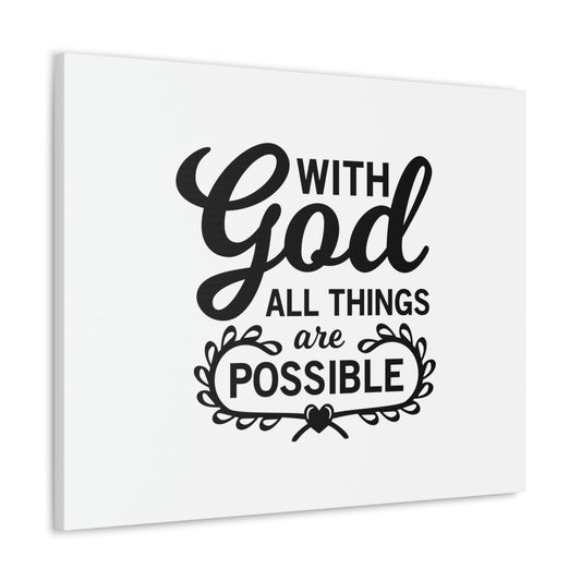 Scripture Walls With Good All Things Are Possible Luke 1:37 Christian Wall Art Bible Verse Print Ready to Hang Unframed-Express Your Love Gifts